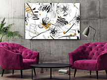 Obraz Abstraktná grafika s kvetmi 1808